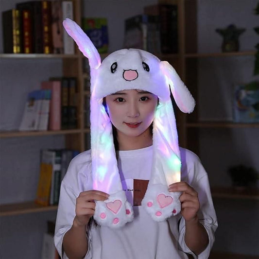 Cute Rabbit Plush Bunny Cap - The Ears Pop Hat Funny Bunny